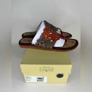 l'artiste spring step sandals women size 40 US 9 genuine leather upper